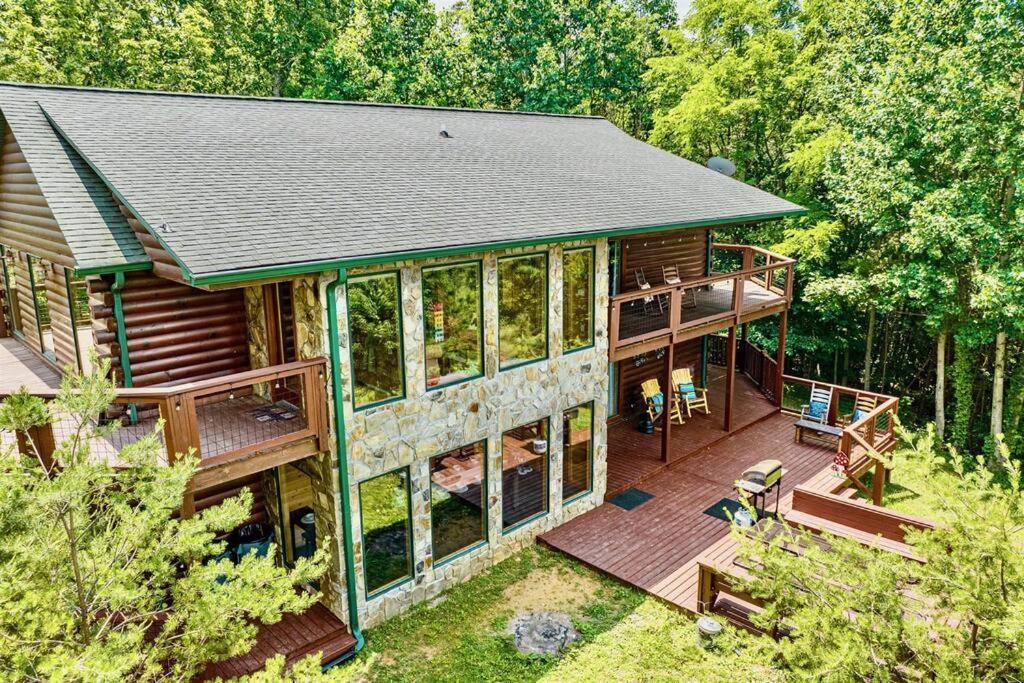 Panorama Mountain View Cabin, Less Than 10 Miles From Gatlinburg And Dollywood, Dog Friendly, 6 Bedrooms Sleeps 17, Fire Pit, Hottub, Washer Dryer, Fully Loaded Kitchen, Gameroom With A Tv, Pool Table, Arcade, Air Hockey, And Foosball 세비어빌 외부 사진